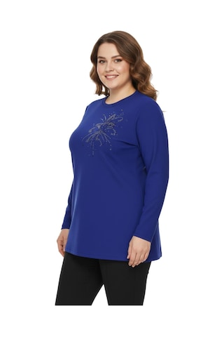 Nazal Kadın Önü Nakışlı Bluz Bgl-st05090 İndigo