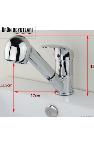 Beyazsu Mix Aç Kapa Pirinç Berber Lavabo Bataryası Pirinç
