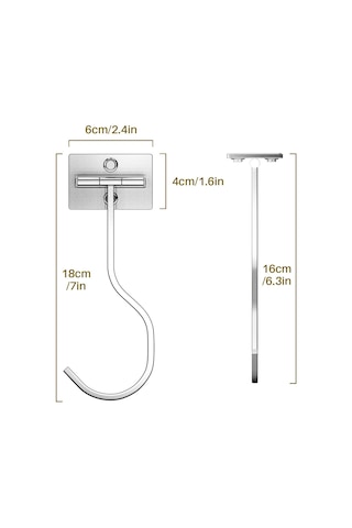 Springsun Gümüş Renkli Çekilebilir Mutfak Muz Kancası - Kolay Kurulumlu, Ayarı Kolay Tavan Montajlı Sebze Meyve Asma Demiri