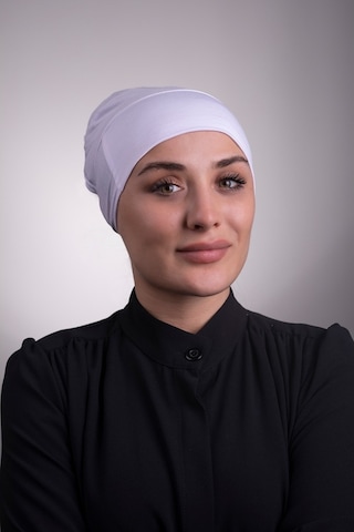 Beyaz Arkadan Bağlamalı Iç Bone Viskon Kumaş Kaymaz Silikonlu 300 Beyaz