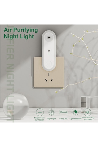 Kangvka Beyaz Led Akıllı Algılayıcı Nokturnal Lamba - Negatif İyon Hava Temizleyici, 2700k Renk Sıcaklığı, 1.5w, Avrupa Standartı Çok Renkli
