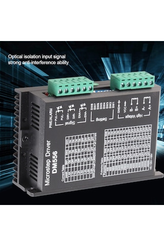 Dianziye Dm556 Bipolar Adım Motor Sürücüsü, 24-50v Dc, 1.0-5.6a Ayarlanabilir Akım, 200khz Darbe Frekansı, 42/57 Motorlar İçin