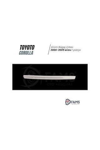 Toyota Corolla Krom Bagaj Çıtası 2006-2009 Ve Üzeri P.Çelik