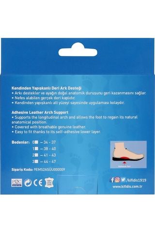 Kendinden Yapışkanlı Deri Ark Desteği Std