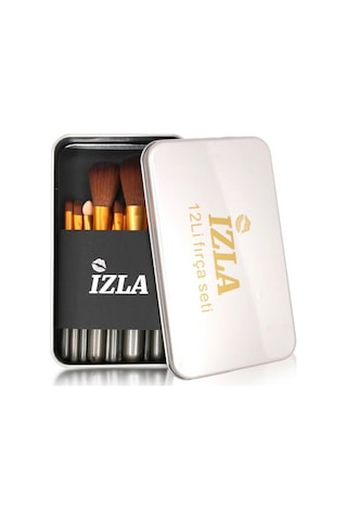 İzla Metal Kutulu 12'li Makyaj Fırça Seti