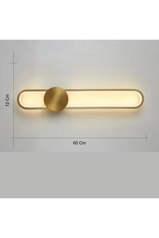 Modern Led Duvar Uzun Aplik 60 Cm Eskitme