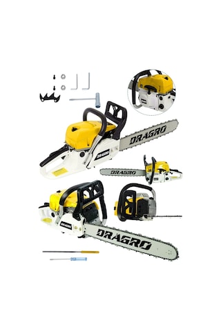 Dragro DRG-TSTR9900 9.9 HP Benzinli Ağaç Kesme Makinesi Sarı
