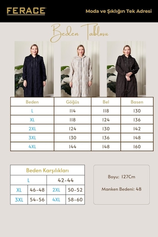 Kadın Büyük Beden Kapüşonlu Jakar Kap Siyah