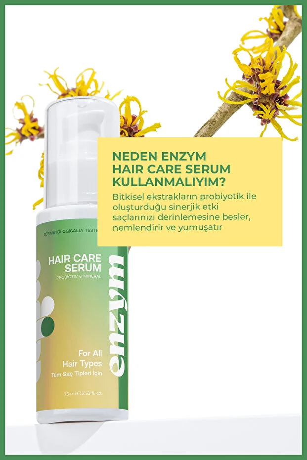 Enzym Cosmetics Probiotik Ve Mineral Onarıcı Saç Bakım Serumu 75 Ml