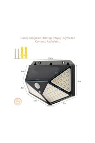 Periboia Solar Bahçe Aydınlatma Lambası 100 Led