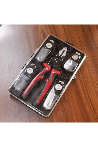 Electric 5'li Ağız Değiştirmeli Çelik Pense Seti - Kablo Kesme, Sıyırma, Krimp