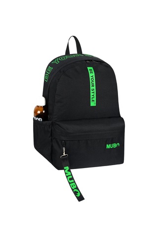 Geniş Hacimli Günlük Ve Okul Kullanımına Uygun Unisex Siyah Yeşil Sırt Çantası Pwcnt005 Siyah Yeşil