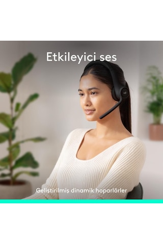 Logitech Zone 300 Gürültü Önleyici Mikrofonlu Kablosuz Bluetooth Kulaklık - Siyah