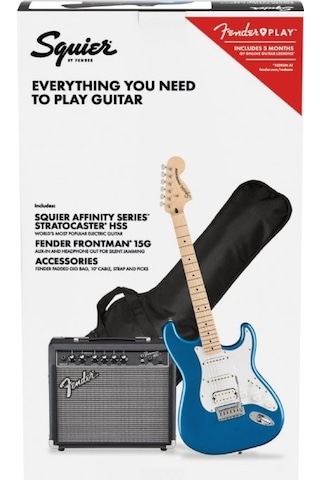 Fender Squier Affinity Strat Hss Mn Lpb Frontman 15G Elektro Gitar