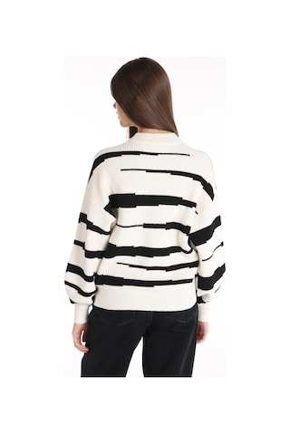 Fashion Friends 24k0087k1 Kadın Desenli Kazak Ekru