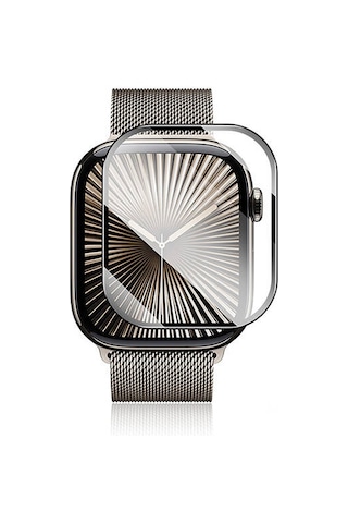 Forzacase Watch Serisi 10 46mm İçin Çerçeveli Tam Kaplayan 3d Pet Ekran Koruyucu Film - Fc016 Şeffaf
