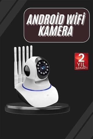 Northcity Led Aydınlatmalı 5 Antenli Motorlu 1080p Wifi Kamera Sensörlü