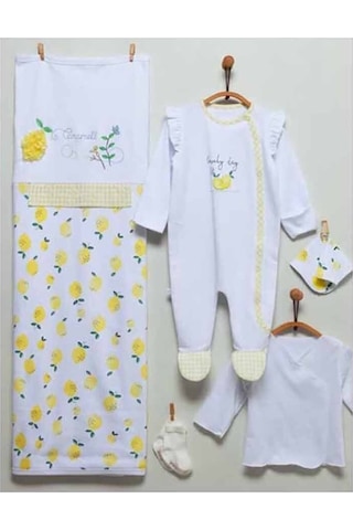 Caramell 10 Lu Set Tulumlu Beyaz Açık Bej