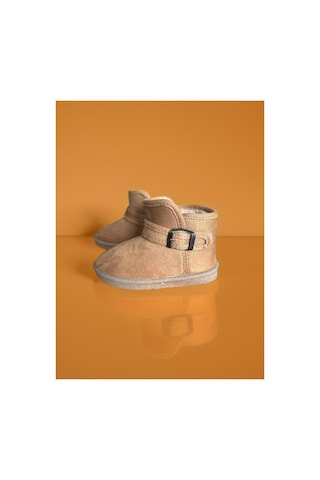 Gezer Unisex Çocuk Kışlık Rahat Taban Ev Bahçe Panduf Camel