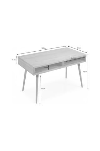 Mobenta Slot Desk: Masif Çalışma & Laptop Masası 2 Gözlü Depolama - 120x60 An Antrasit