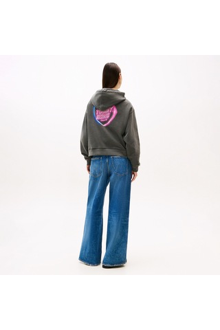 Tommy Hilfiger Boxy Kadın Gri Sweatshirt Dw0dw20945 Gri