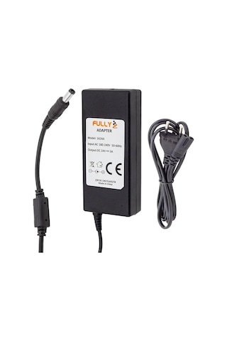 Fully O-1624a 24 Volt - 2.5 Amper Plastik Kasa Masaüstü Adaptör 5.5 2.5 Uç