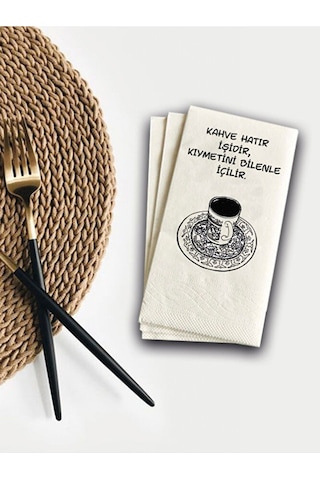 Kahve Hatır Işidir Baskılı Peçete 100 Adet