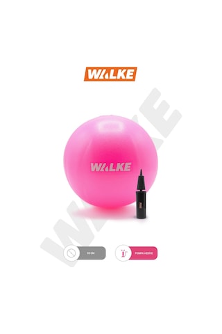 Walke 55 cm Deluxe 140 cm - 159 cm Boy Aralığında Olanlar İçin Uygun Fuşya Pilates Topu ve Pompa Seti