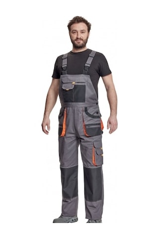 Cerva Carbl Be Bahçıvan Tulum Gri-Siyah