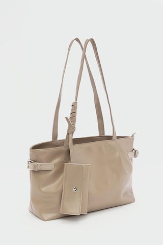 Shule Bags Bybo Vintage Omuz Çantası Bej Bej
