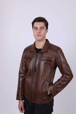 New Zaya Leather Erkek Açık Kahverengi Hakiki Deri Ceket (466897737) Açık Kahverengi