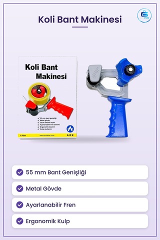 Koli Bant Makinesi Kesme 55 Mm Metal Gövdeli Ayarlanabilir Fren S 1 Adet