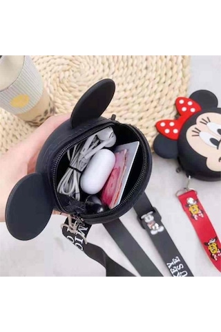 Mickey Mause Minnie Bozuk Para Cüzdanı Çanta Çocuk Cüzdan Küçük Para Kutusu Omuzdan Askılı Çanta