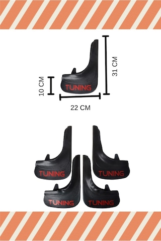 Chery Alia Uyumlu Tunıng Yazılı 4'lü Tozluk Çamurluk Paçalık