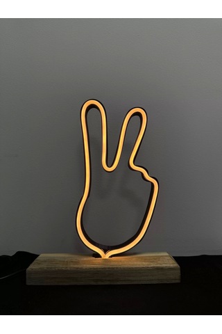 Victory Wil Figürlü Günışığı Neon Gece Lambası Çok Renkli