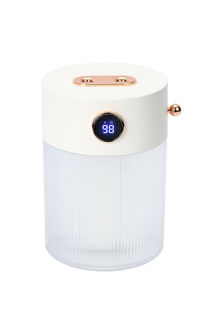 Xiyyadms Beyaz Çift Sprey Nano Nemlendirici, 4000mah Li-pil, Led Ekran, Gece Işığı, 600ml Büyük Kapasite, Usb Şarjlı, Sessiz Çalışma Kırmızı