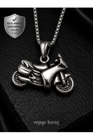 Paslanmaz Çelik Motorcycle Kolye Chopper Motorcu Motosiklet Kolye