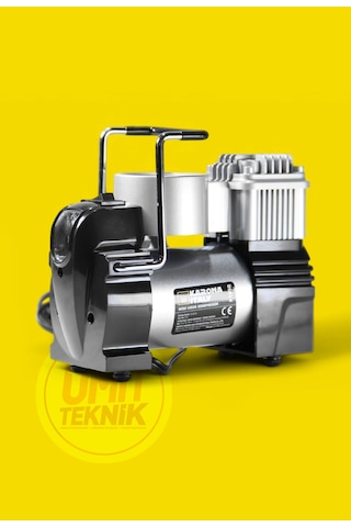 Profesyonel Metal Çantalı Aydınlatmalı 12v Çakmaklı 100 Psı Mini Hava Kompresörü Araç Kompresörü