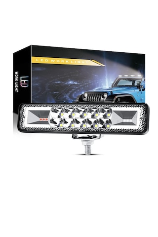 Point Off Road 12-24v Oto Gündüz Led Bar 6 Inç 16 Led 48 W Sarı Renk Ikaz Flash Mod Sis Farı 1