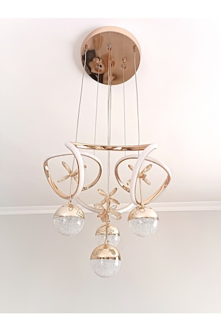 Livora Lighting Alice Modern Sarkıt Kelebekli Kademeli Ledli Avize Altın - Gold
