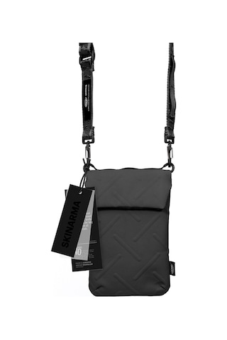 Skinarma Çapraz Vücut Çantası Sling Pouch Juno Cross-hatch Naylon Scout Boyun Askı Kayışlı Siyah