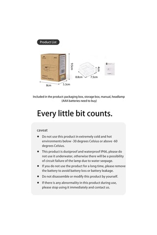 Naturehike Hakino 210 Lümen Kafa Lambası Moss Green Çok Renkli