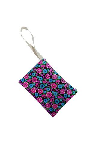 Unisex Çiçek Desenli Portföy Clutch Çanta