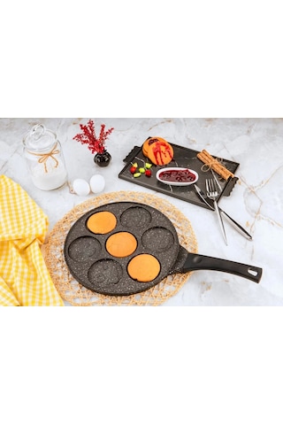 Özlife Granit Yüz Emojili Pankek Tava 28 cm