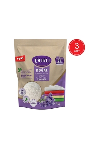 Duru Doğal Granül Matik Sabun Lavanta 25 Yıkama 3 x 1 KG