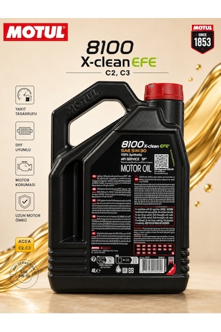 Motul 8100 X-Clean Efe 5W-30 Motor Yağı 4 L