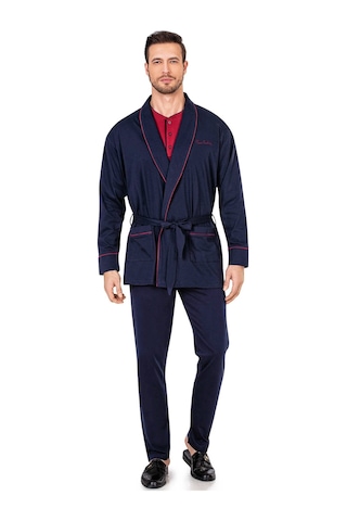 Pierre Cardin 5605 Erkek Çeyizlik 3'lü Rob Pijama Takım-lacivert Lacivert