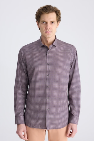 Twn Slim Fit Karma Renk Baskılı %100 Pamuklu Gömlek 1ec02ad01288m Z02