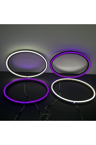6 9 Oval Neon Led Midrange Kasnağı Pembe 1 Çift