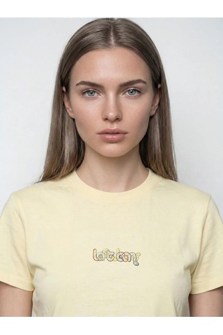 Kadın T-shirt Lf2042206 Light Yellow